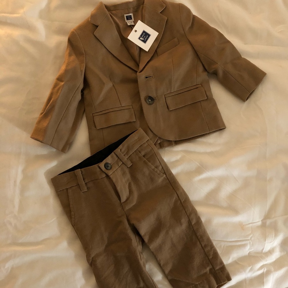 Rad Janie and Jack 6-12 mth camel/brn suit